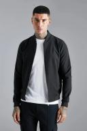 Mens Black 4 Way Stretch Smart Bomber