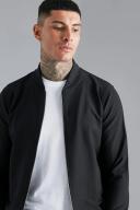 Mens Black 4 Way Stretch Smart Bomber