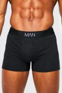 Mens Black 5 Pack Man Dash Mixed Waistband Trunk