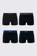 Mens Black 5 Pack Man Dash Mixed Waistband Trunk