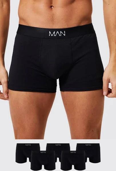 Mens Black 5 Pack Man Trunks