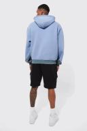 Mens Black Basic Loose Mid Length Jersey Cargo Short