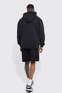 Mens Black Basic Zip Through Hoodie
