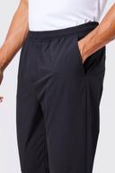 Mens Black Elasticated Tapered 4 Way Stretch Smart Trousers