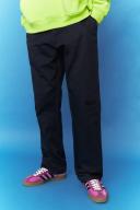 Mens Black Fixed Waist Relaxed Fit Trouser