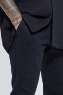 Mens Black Fixed Waist Stretch Skinny Chino