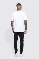 Mens Black Fixed Waist Stretch Skinny Waist Chino