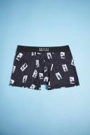 Mens Black Lil Tjay Card Pattern Print Boxers
