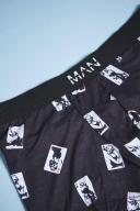 Mens Black Lil Tjay Card Pattern Print Boxers