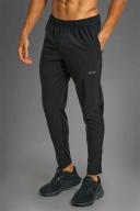 Mens Black Man Active Gym Performance Jogger Zip Pockets