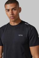Mens Black Man Active Lightweight Performance T-Shirt