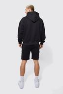 Mens Black Man Dash Oversized Heavyweight Hoodie