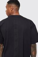 Mens Black Man Oversized Debossed Rib T-Shirt