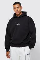 Mens Black Man Oversized Heavyweight Hoodie