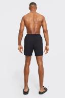 Mens Black Man Signature Mid Length Swim Shorts