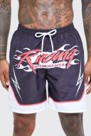 Mens Black Mid Length Racing Swim Shorts