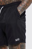 Mens Black Original Man Mid Length Swim Shorts