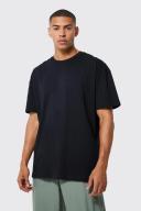 Mens Black Oversized Crew Neck T-Shirt