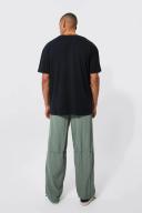 Mens Black Oversized Crew Neck T-Shirt