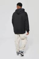 Mens Black Oversized Nirvana License Hoodie