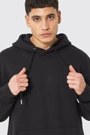 Mens Black Oversized Over The Head Hoodie