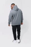 Mens Black Plus Skinny Fit Elastic Waist Cargo Trouser