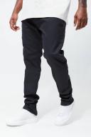 Mens Black Plus Skinny Stacked Zip Gusset Coated Jean