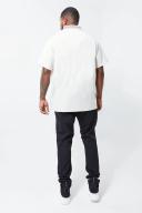 Mens Black Plus Skinny Stacked Zip Gusset Coated Jean