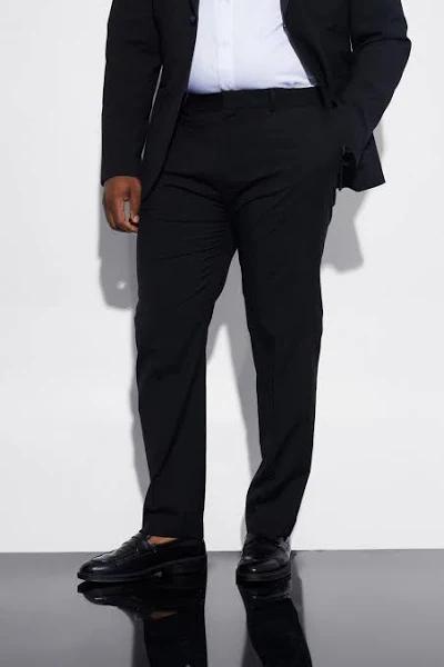 Mens Black Plus Skinny Tuxedo Suit Trouser