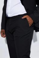 Mens Black Plus Slim Suit Trousers