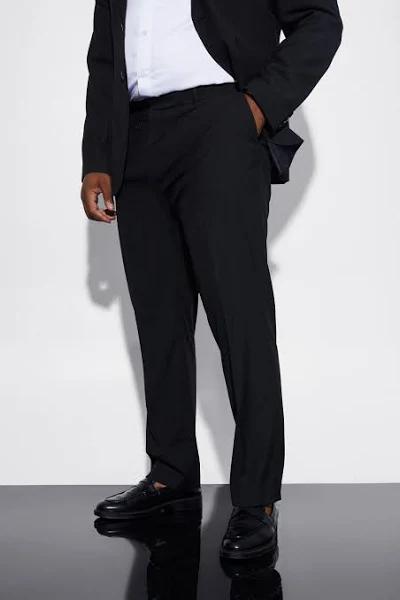 Mens Black Plus Slim Suit Trousers