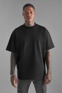 Mens Black Premium Super Heavyweight Oversized T-Shirt