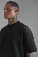 Mens Black Premium Super Heavyweight Oversized T-Shirt