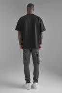 Mens Black Premium Super Heavyweight Oversized T-Shirt