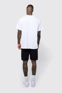 Mens Black Relaxed Rigid Denim Short