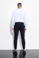Mens Black Skinny Crop Suit Trousers