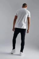 Mens Black Skinny Fit Washed Denim Biker Jeans