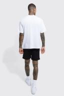 Mens Black Slim Rigid Denim Short