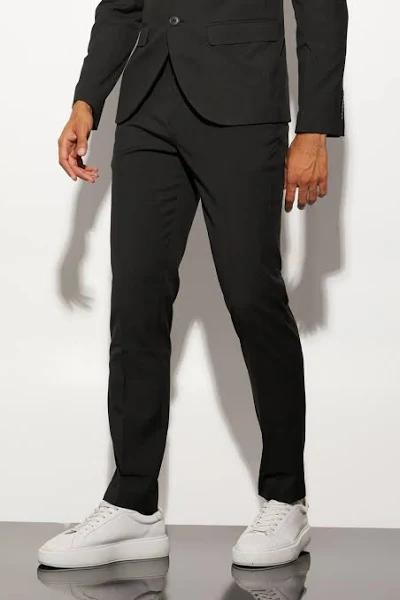 Mens Black Slim Suit Trousers