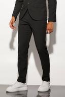 Mens Black Slim Suit Trousers