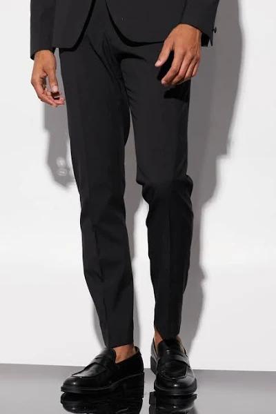 Mens Black Slim Tuxedo Suit Trouser