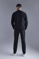 Mens Black Smart Knitted Bomber