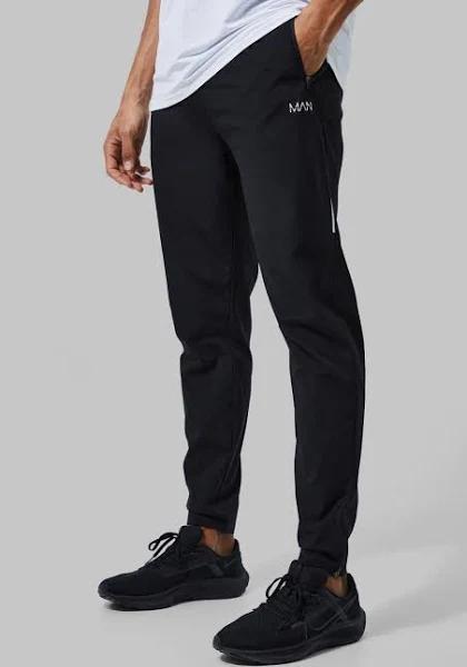 Mens Black Tall Man Active Lightweight Performance Joggers