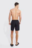 Mens Black Tall Man Signature Mid Length Swim Shorts