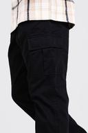 Mens Black Tall Regular Fit Cargo Trousers