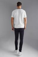 Mens Black Tall Skinny Stretch All Over Rip Jeans