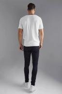 Mens Black Tall Skinny Stretch All Over Rip Jeans