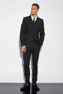 Mens Black Tall Skinny Suit Trousers