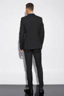 Mens Black Tall Skinny Suit Trousers