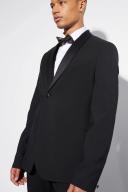 Mens Black Tall Skinny Tuxedo Single Breasted Jacket